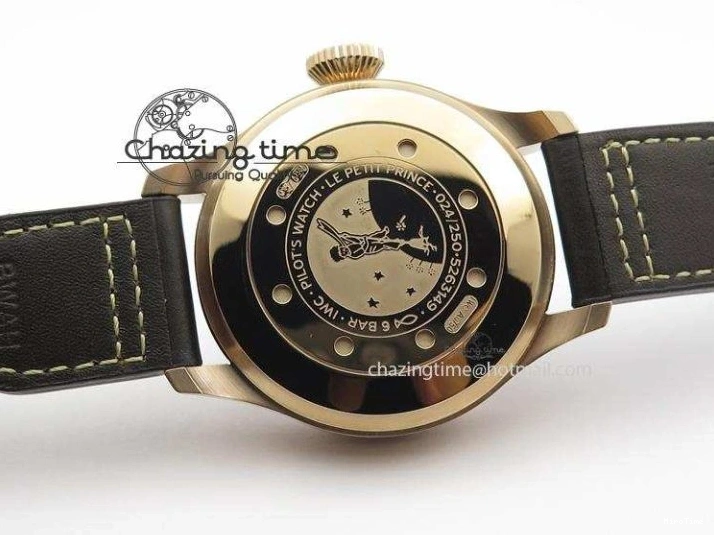 MIROTIME 0108 Big Pilot IW500909 RG ZF 1:1 Best Edition Le Petit Prince On Brown Leather Strap A Breathable 7293